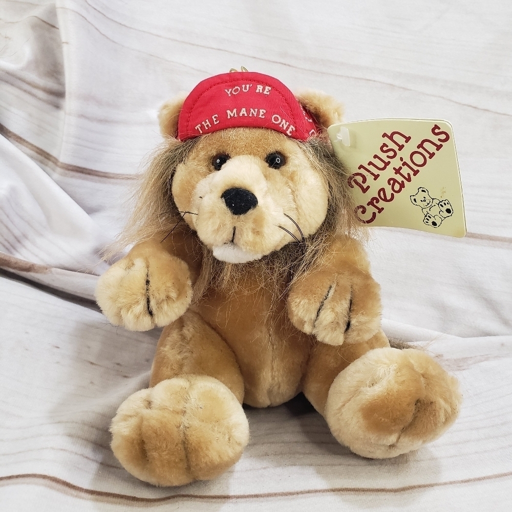 Plush Creations Valentine Lion You're The Mane One Plush Stuffed Toy 7 Inch 1993